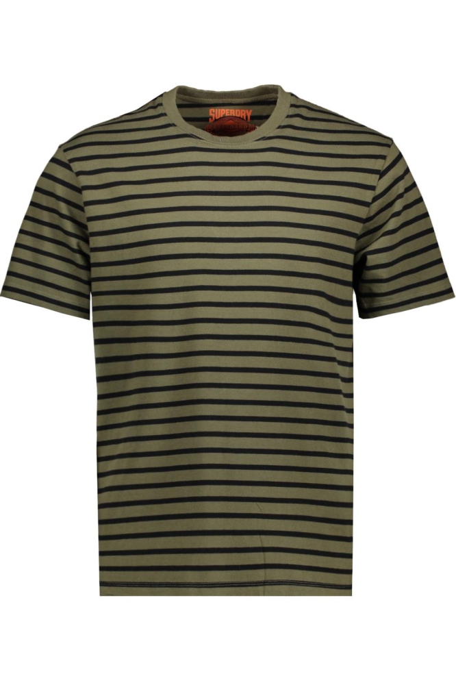 MERCHANT STRIPE TEE M1012290A OLIVE STRIPE
